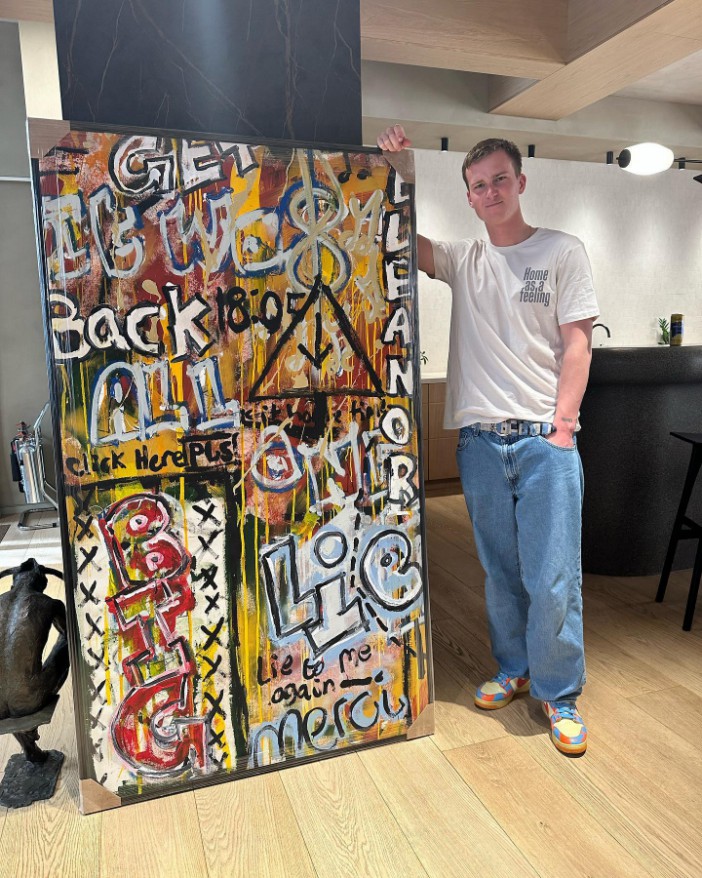 Jesse Grylls recently showed off his stunning artwork ahead of flying to the US for Miami Art