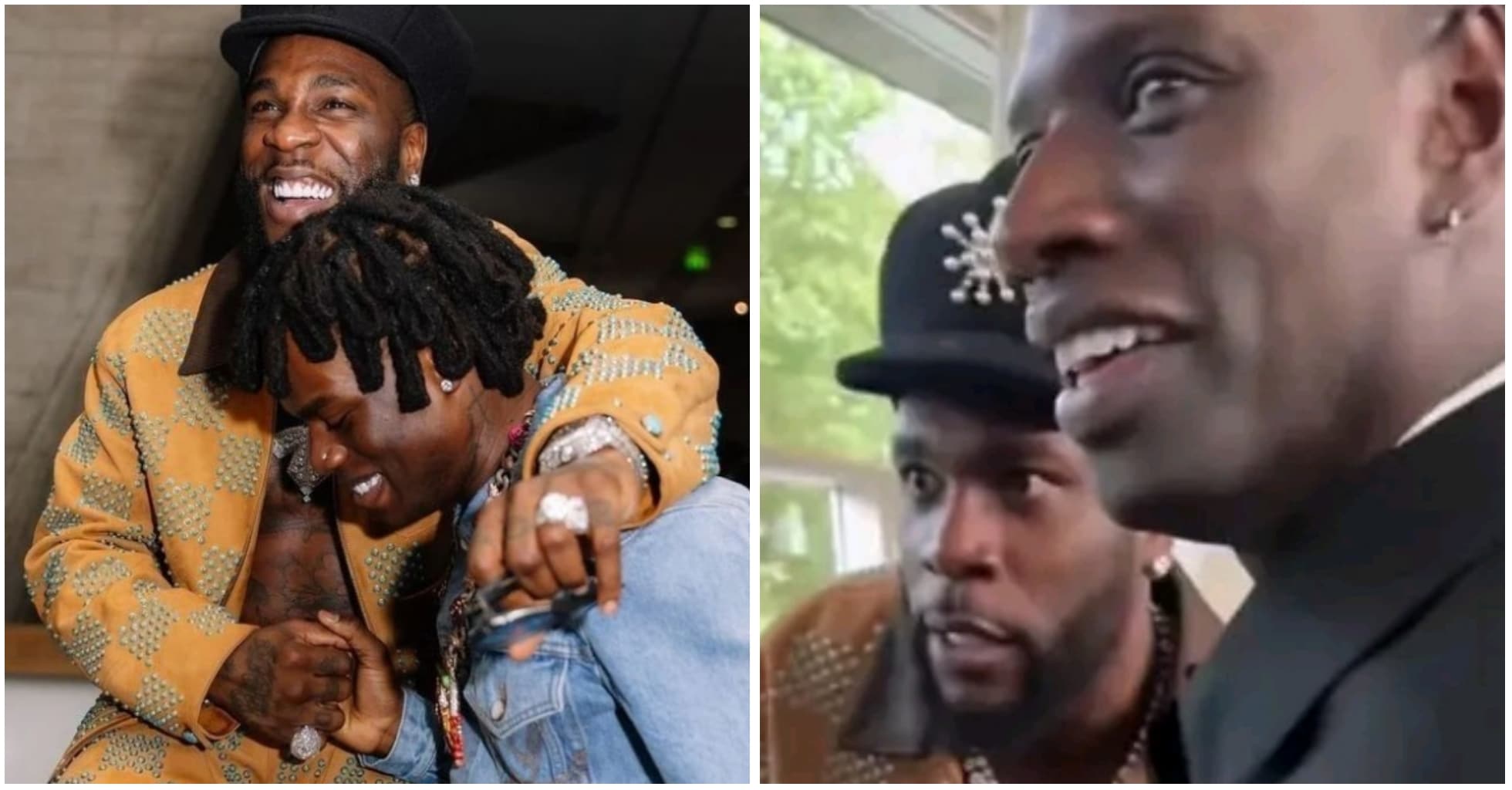 Burna Boy stunned during meet with Rema, exchanges pleasantries