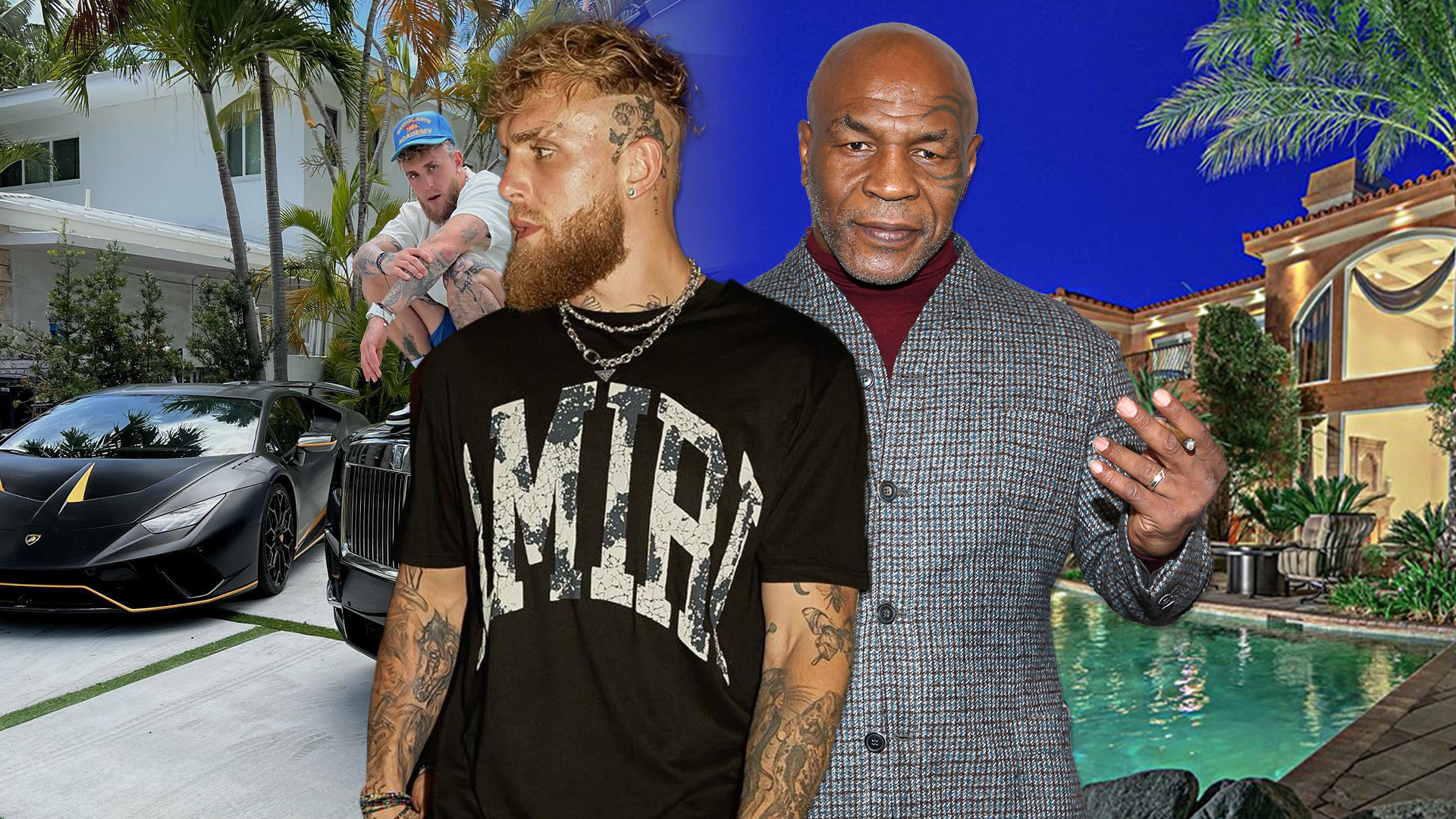 Jake Paul vs Mike Tyson lifestyles compared: Inside the stunning homes of both boxers with £1.6m worth of luxury cars