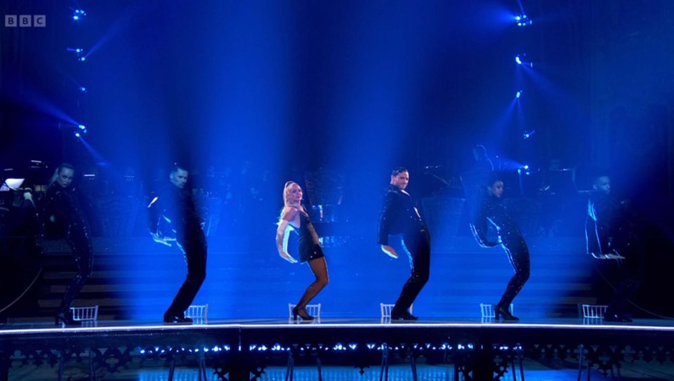 The pair's jazz inspired performance was to Pad Dam by Kylie Minogue