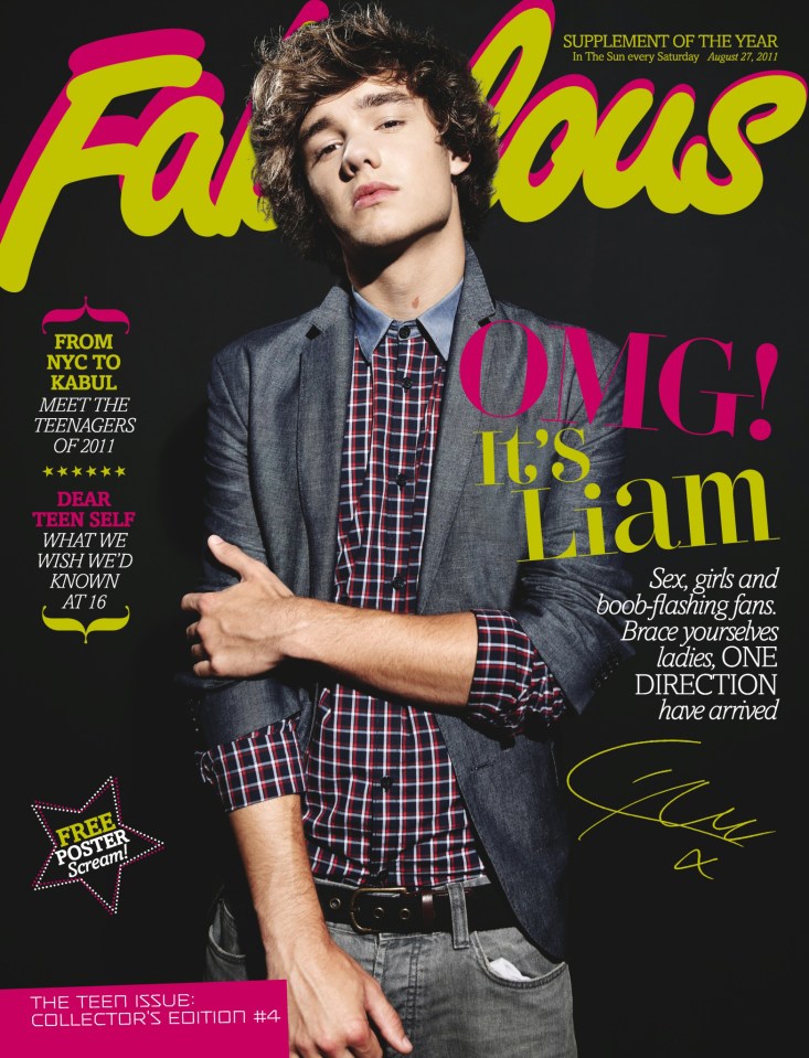 Liam Payne's first cover for Fabulous in 2011