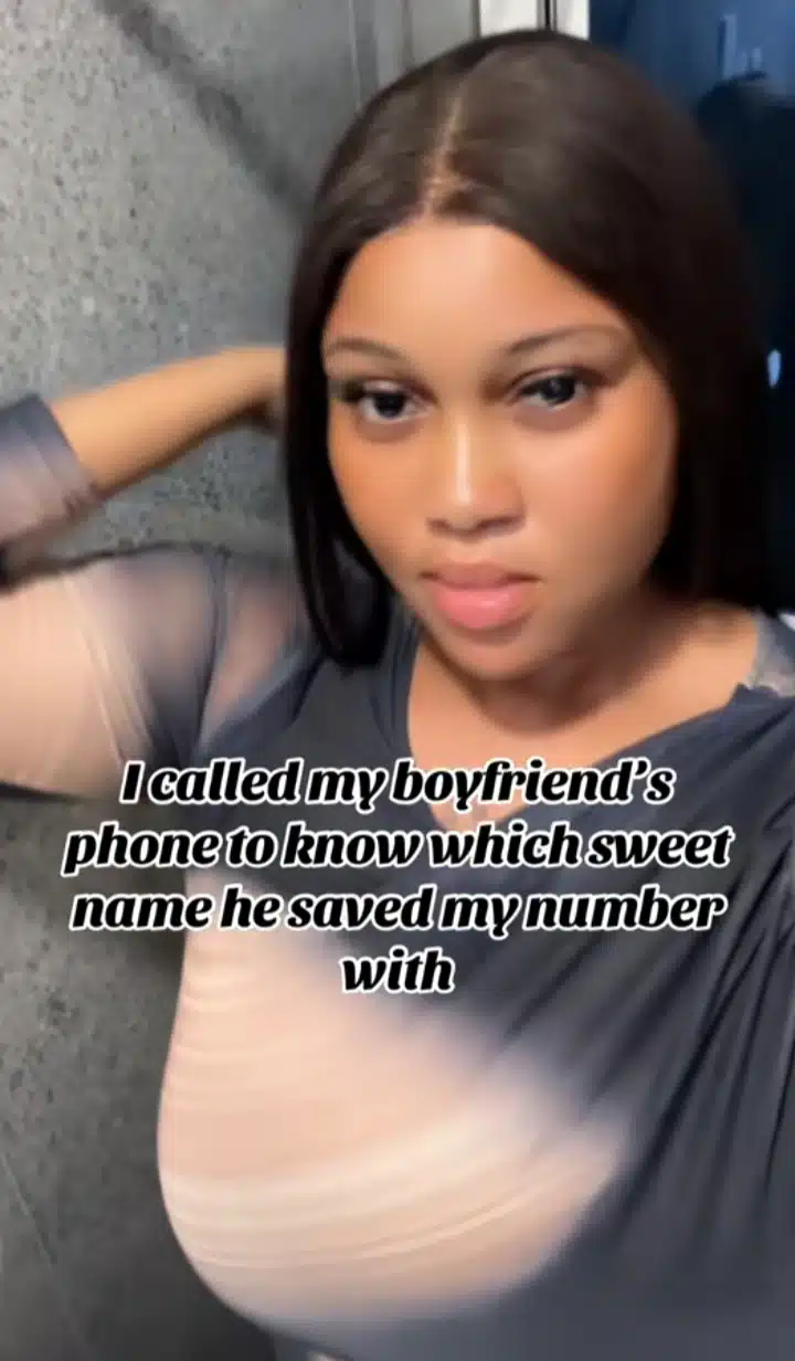 Lady heartbroken after seeing how boyfriend saved her number