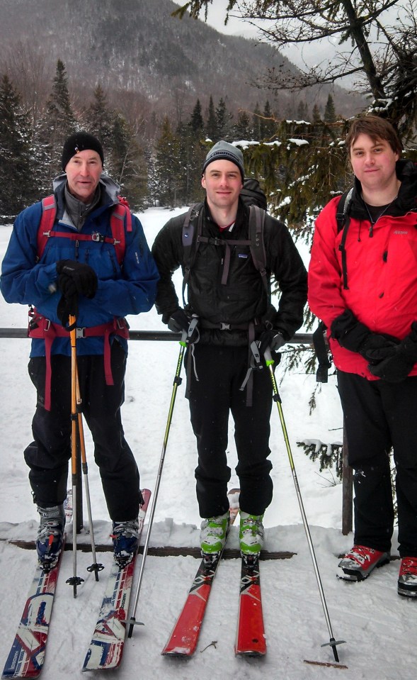 Scans revealed the dad had broken his back 40 years ago, probably while skiing (David on the left pictured with sons Jarred, 41, and Dallon, 33).