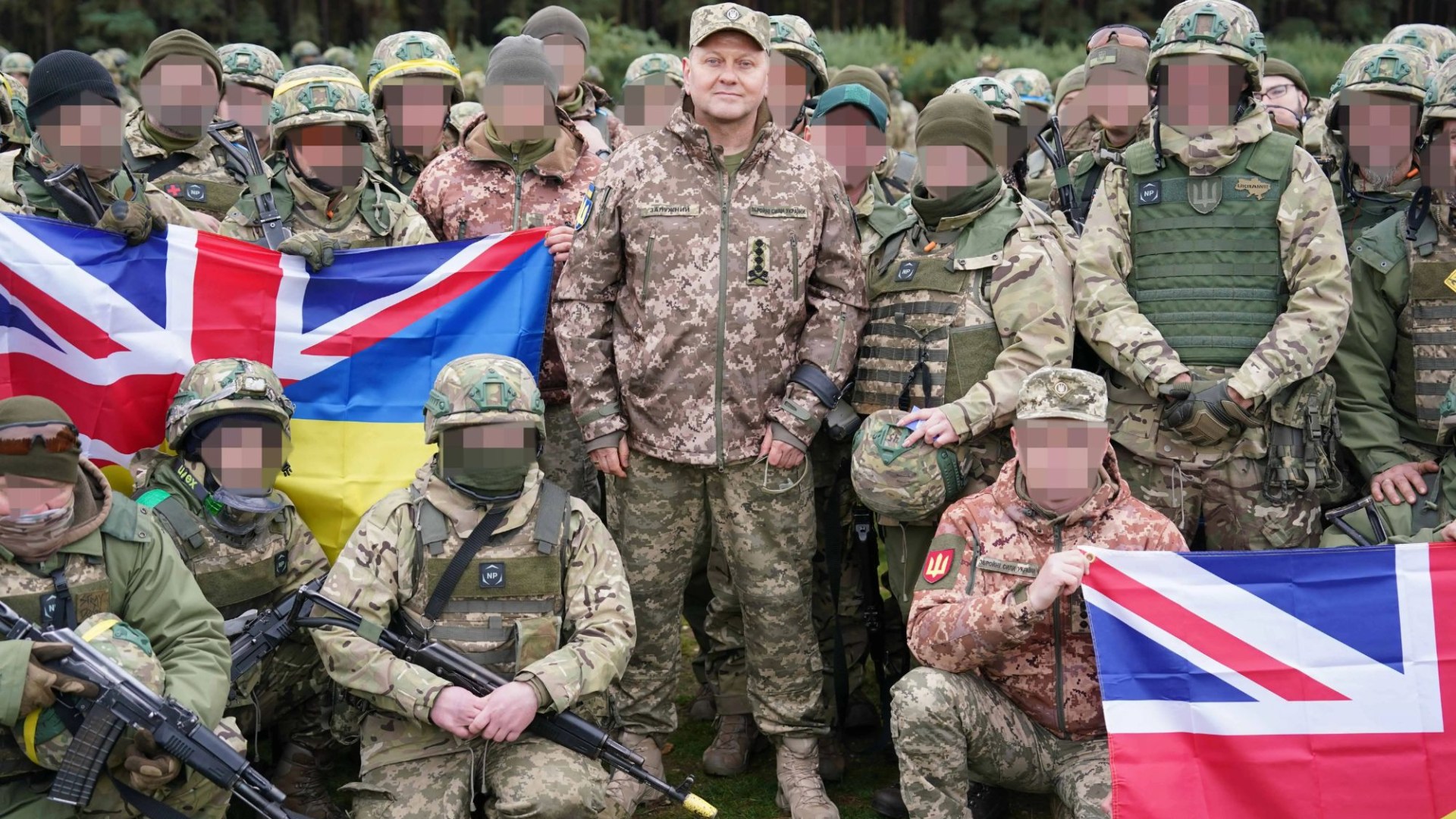 Watch as Ukrainian troops training in UK are told to 'kill without hesitation' in stirring speech by ex ‘Iron General’