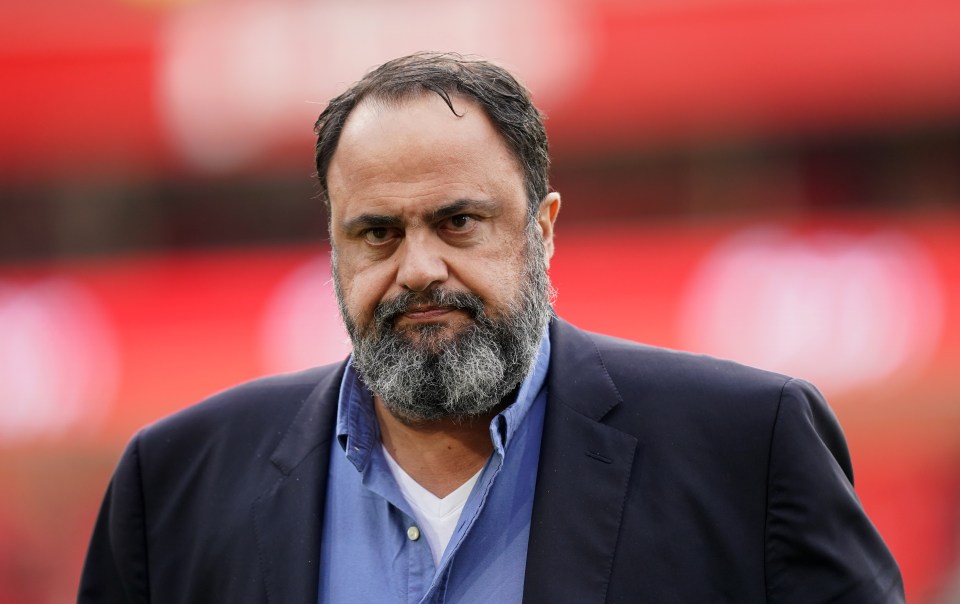 Nottingham Forest owner Evangelos Marinakis is still serving a five-game ban