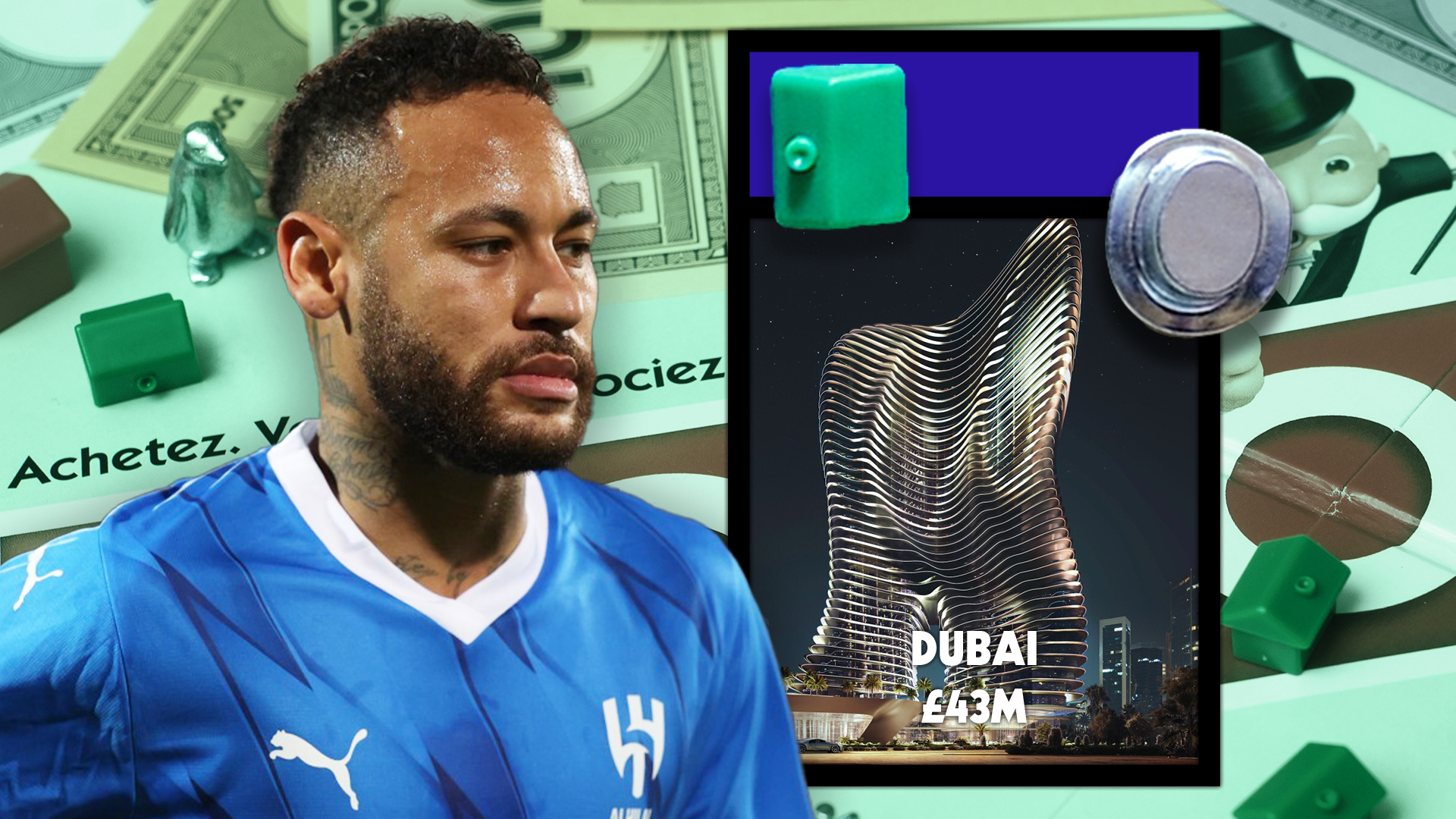 Neymar's amazing property collection includes £43m penthouse in Dubai, £21m plot in Miami and £7m island in Brazil