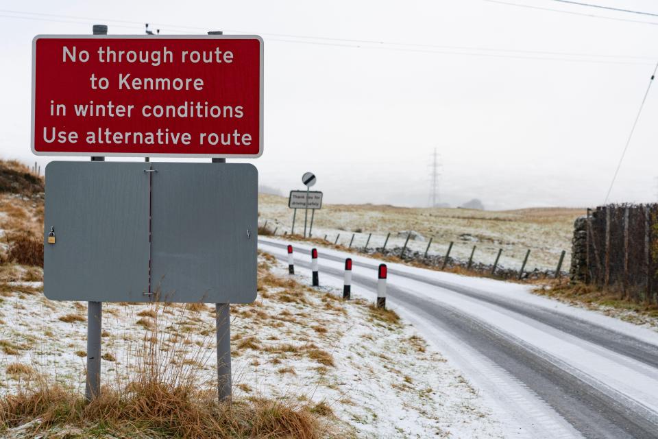 The yellow weather warning could cause chaos on the roads