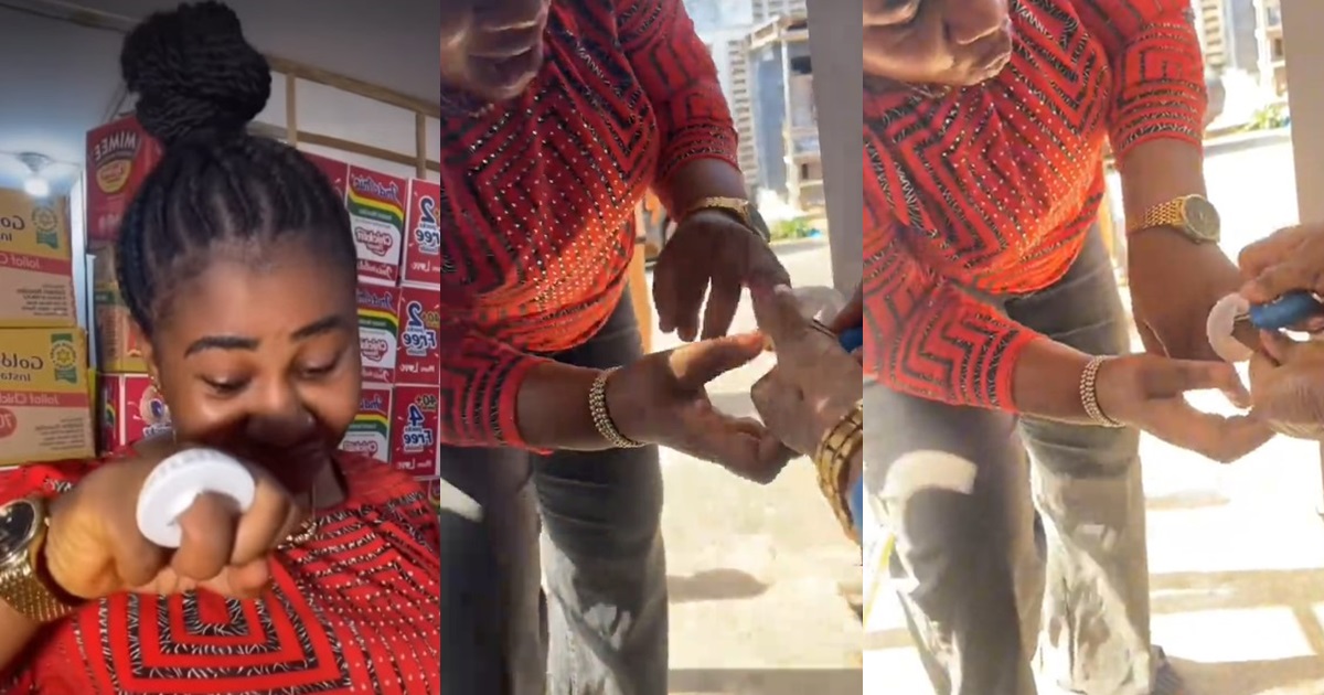 "TikTok challenge don give you challenge" – Single ladies jubilate as woman's finger get stúck in soda cap after viral "wedding ring show off" challenge (WATCH)