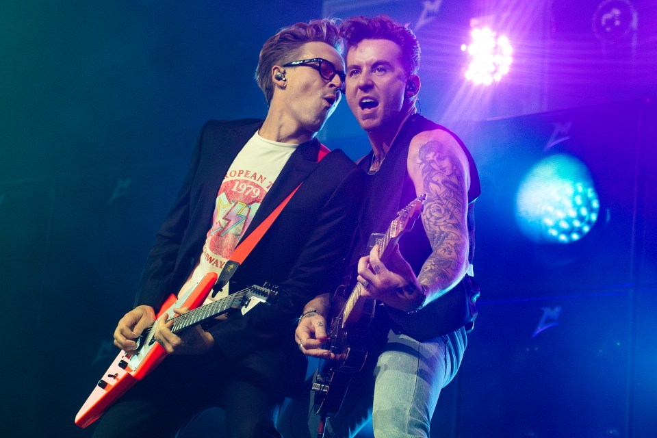 Danny with bandmate Tom Fletcher