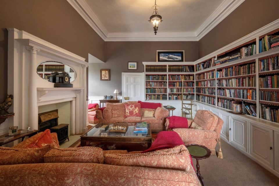 The Scots gaff also houses a library, cinema room and gym