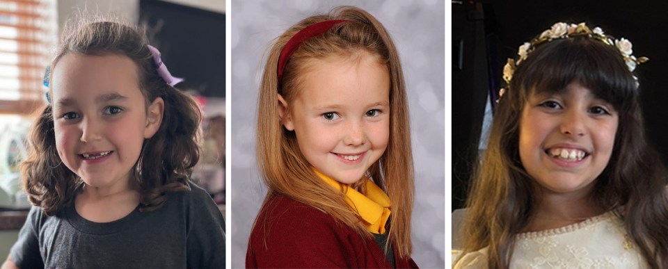 Left to right: Bebe King, six, Elsie Dot Stancombe, seven and Alice Da Silva Aguiar, nine, died after a mass stabbing in Southport