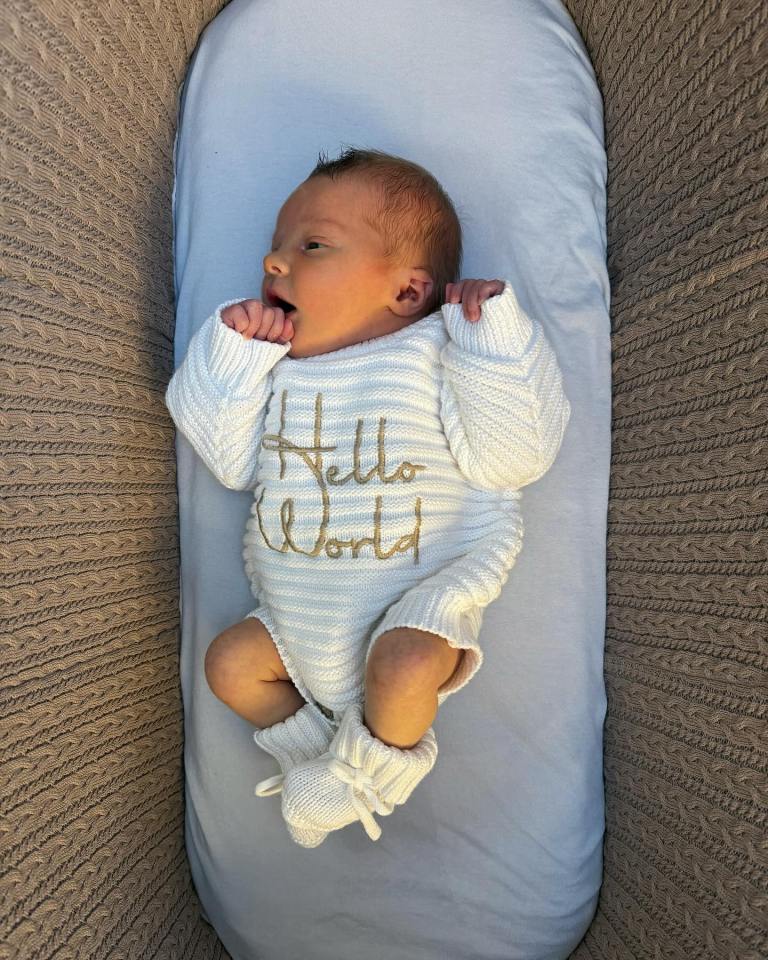 Baby Albie Jake was born earlier this week