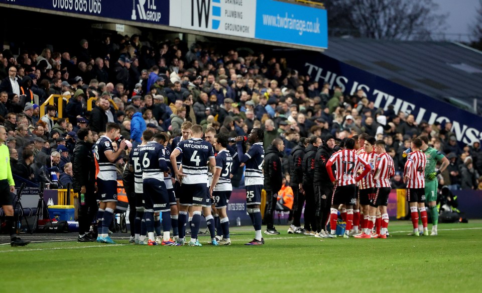 The players were taken off the field following the medical emergency