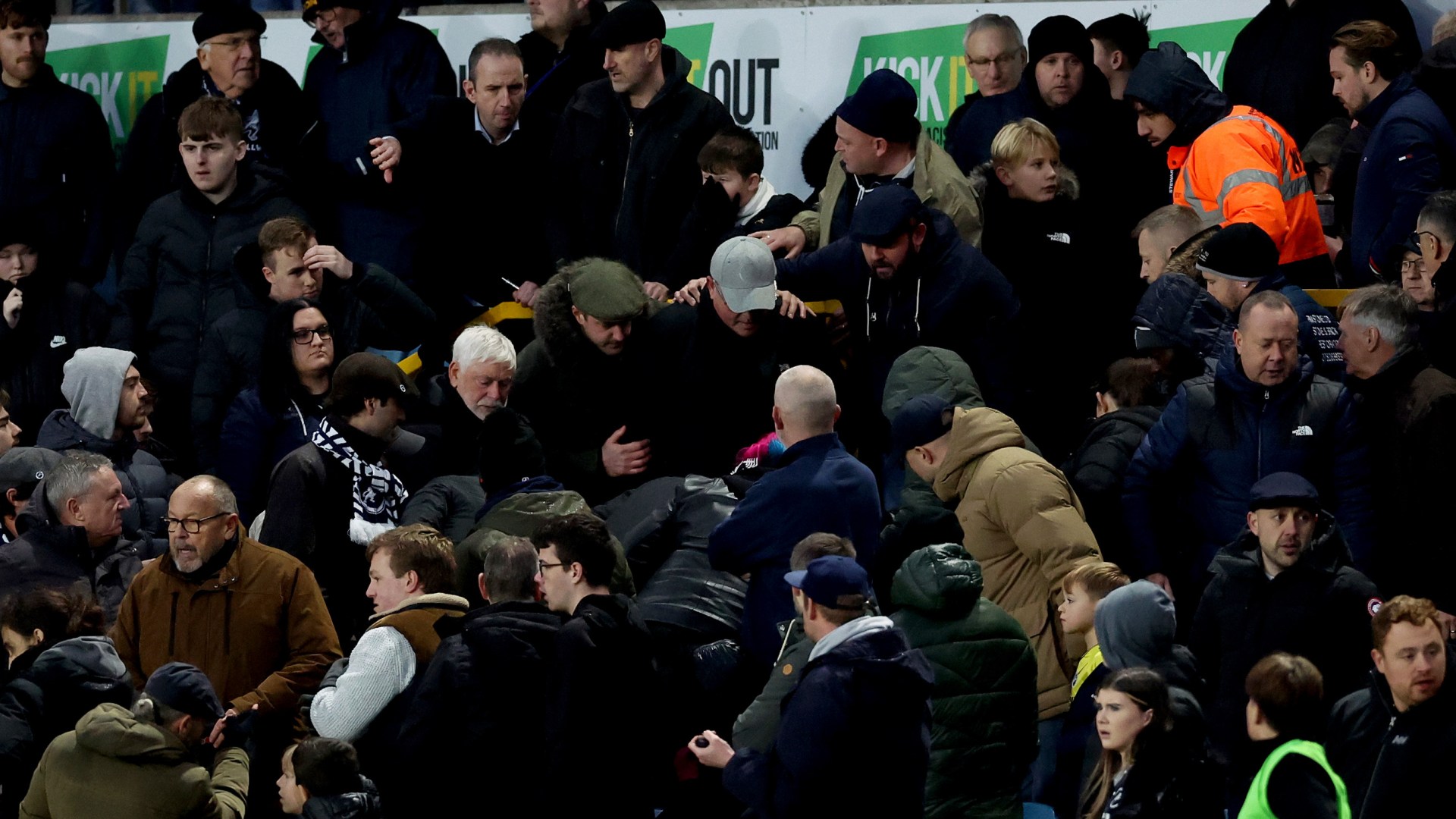 Millwall vs Sunderland clash suspended as concerned players call medics over to help supporter in stands