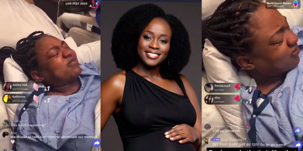 Woman records herself giving birth on TikTok live, video shocks many