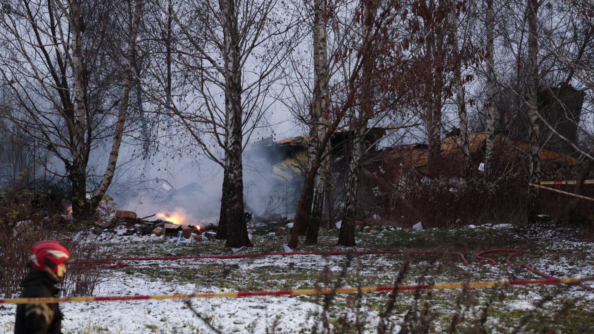 At least one dead as Boeing 737 DHL cargo plane crashes into house in fireball while landing at Vilnius Airport