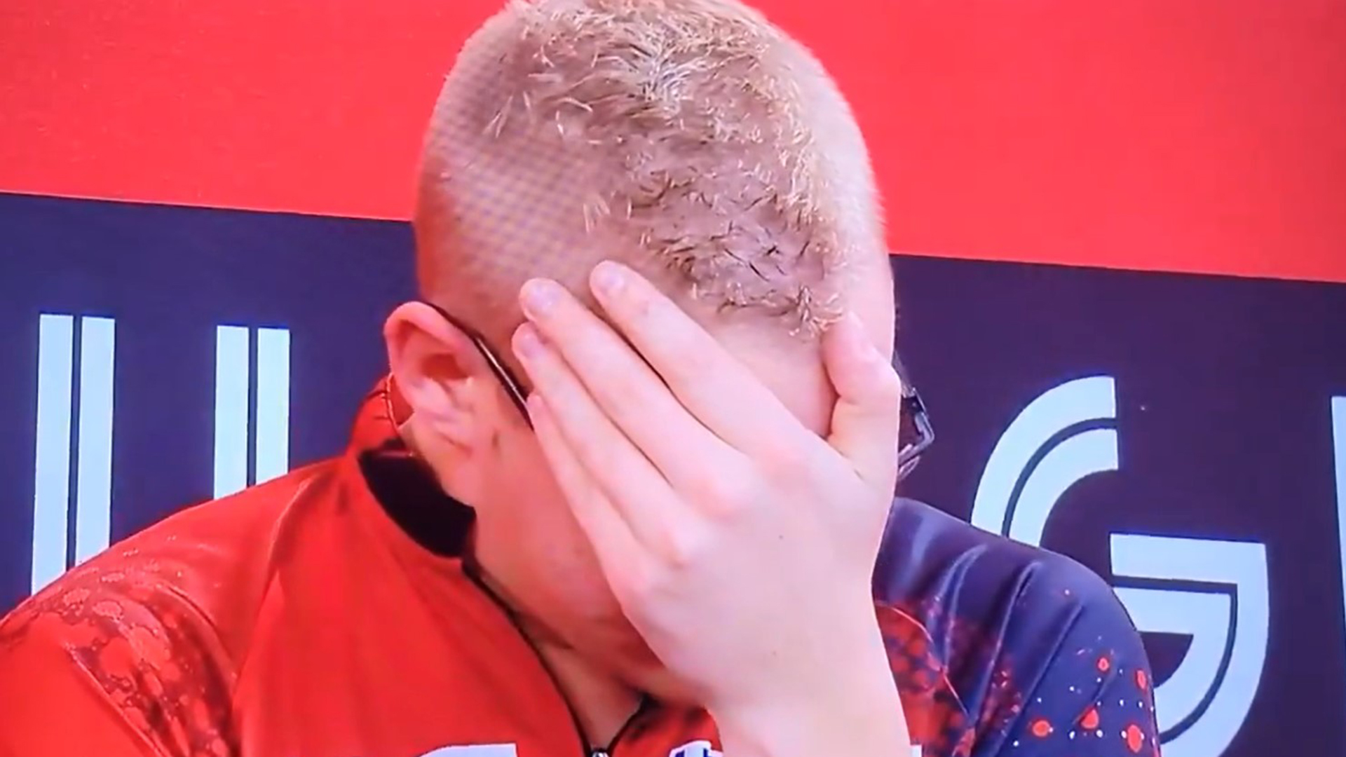 Heartbreaking moment darts wonderkid left in floods of tears after missing chance to follow in Luke Littler's footsteps