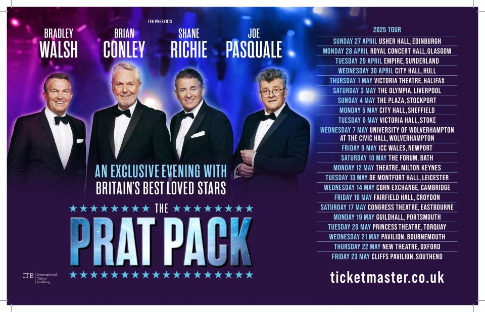 Bradley is teaming up with Brian Conley, Shane Richie and Joe Pasquale for a new tour