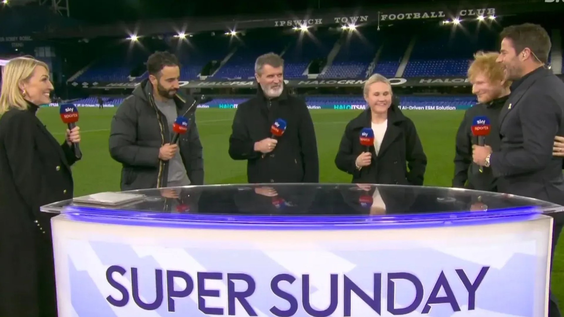 Ed Sheeran makes X-rated apology for interrupting Amorim's Sky Sports interview after awkward moment with Man Utd boss