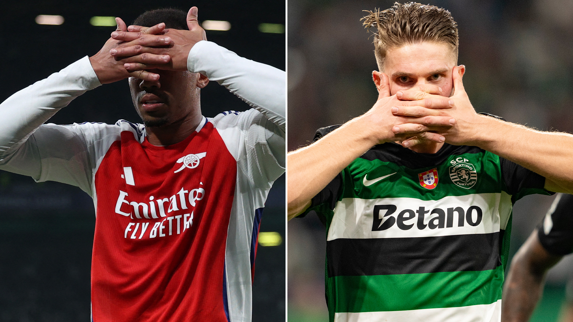 Moment Arsenal star Gabriel mercilessly mocks Viktor Gyokeres with cheeky celebration... before Sporting star snaps back