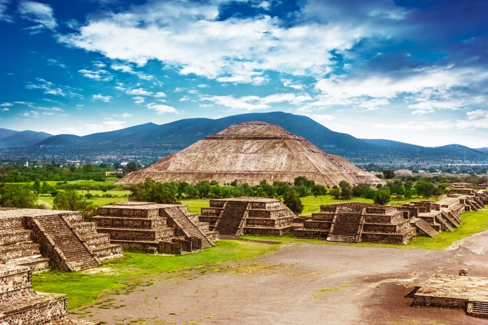 Pyramids of the Sun in the ancient Teotihuacan city