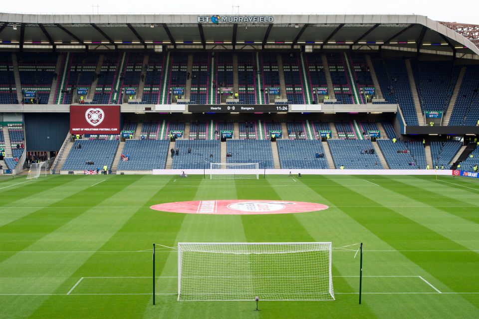 Murrayfield plays host to a football match