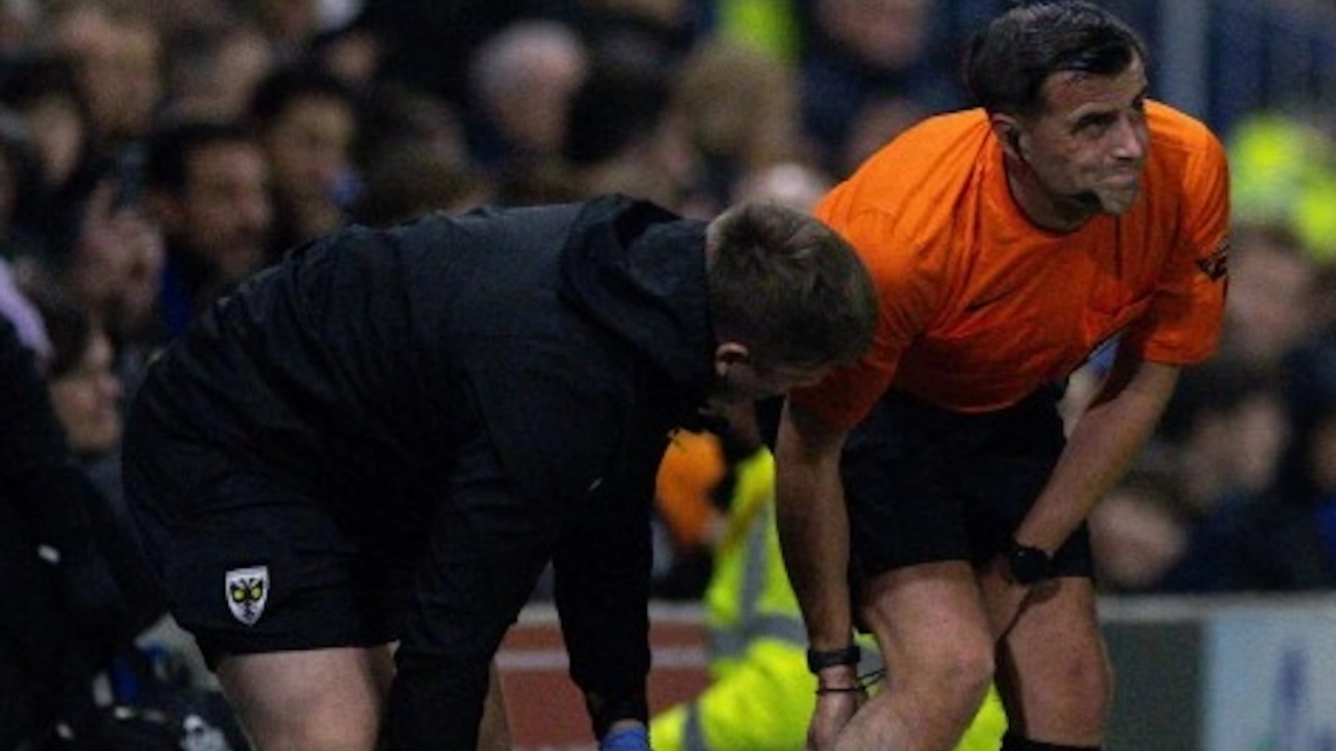 FA Cup clash DELAYED as referee is substituted after injury... with PA appealing for new official over tannoy