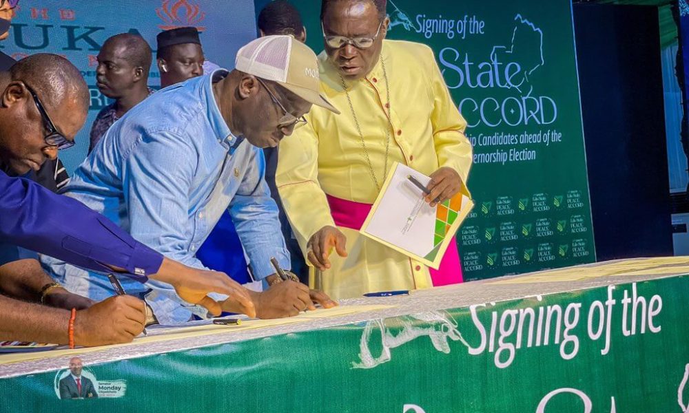 Edo Election: APC's Monday Okpebholo Signs Peace Accord