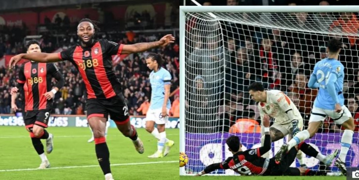 Bournemouth stun Manchester City with 2-1 win, denting City’s title hopes