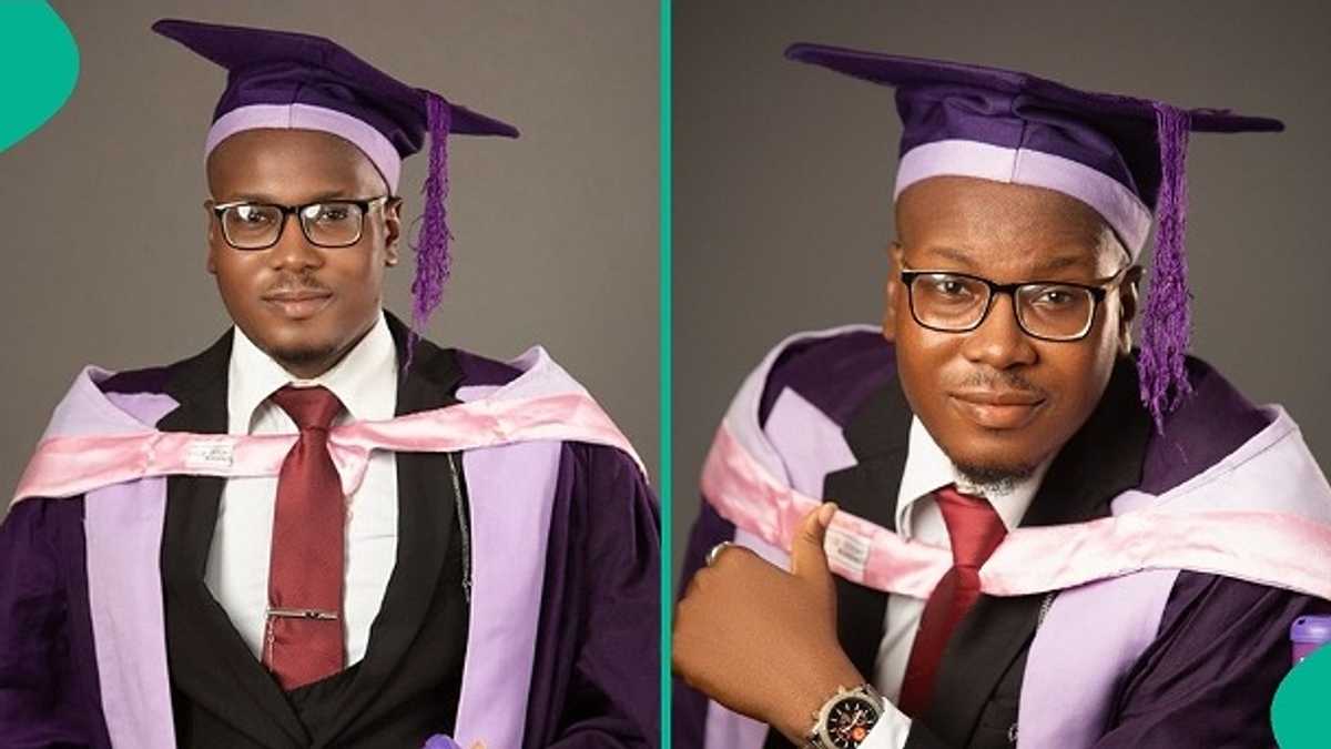 CGPA of UNIBEN Student Who Grew Up in Ajegunle Trends Online, Photos Show Him in Graduation Outfit