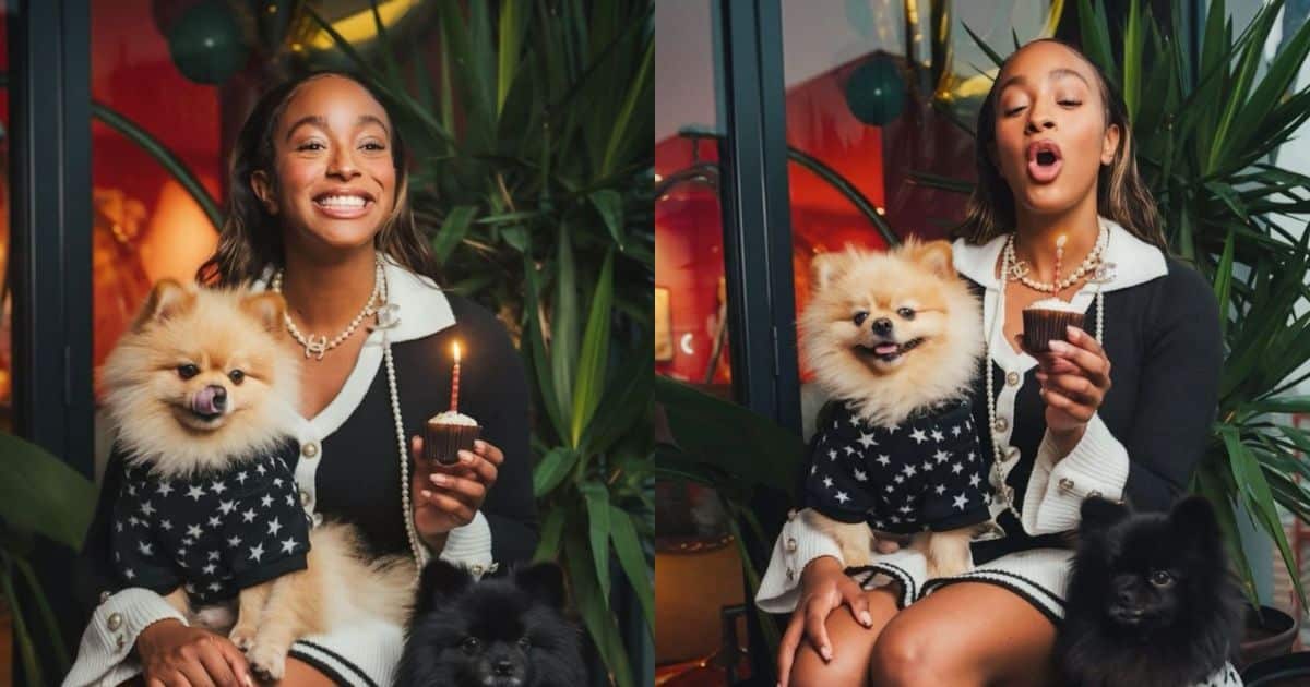 DJ Cuppy marks 32nd birthday with her dogs (Photos)