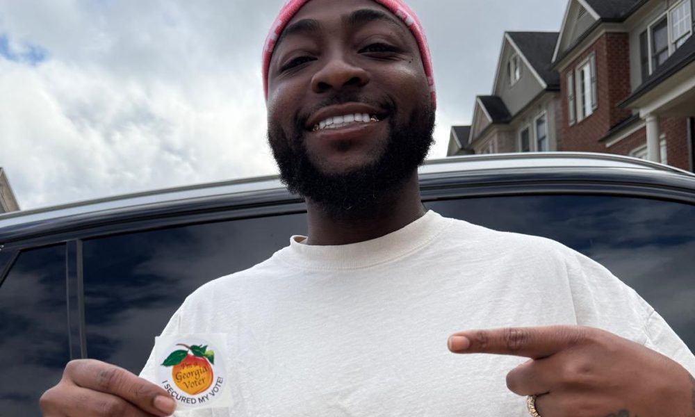 Davido Votes As Trump, Kamala Harris 'Locks Horn' In US Election