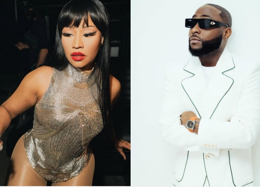 Davido is an incredible melody maker - Nicki Minaj praises singer’s musical art