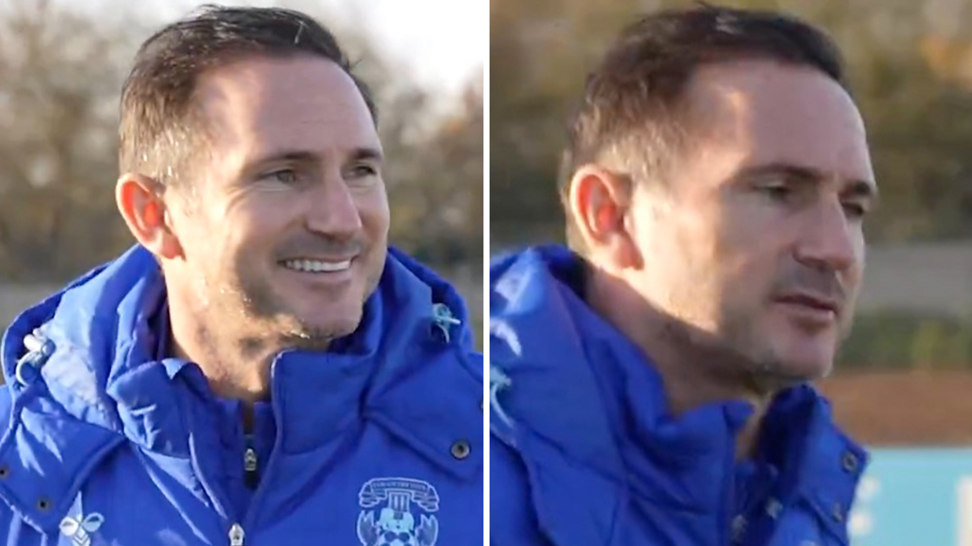 Fans spot Frank Lampard do his trademark face change as clip of his first day at Coventry training emerges