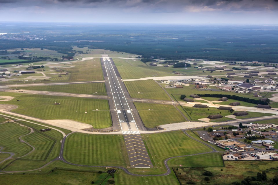 Aerial photograph of Royal Air Force Lakenheath, Home of the United States Air Force’s 48th Fighter Wing