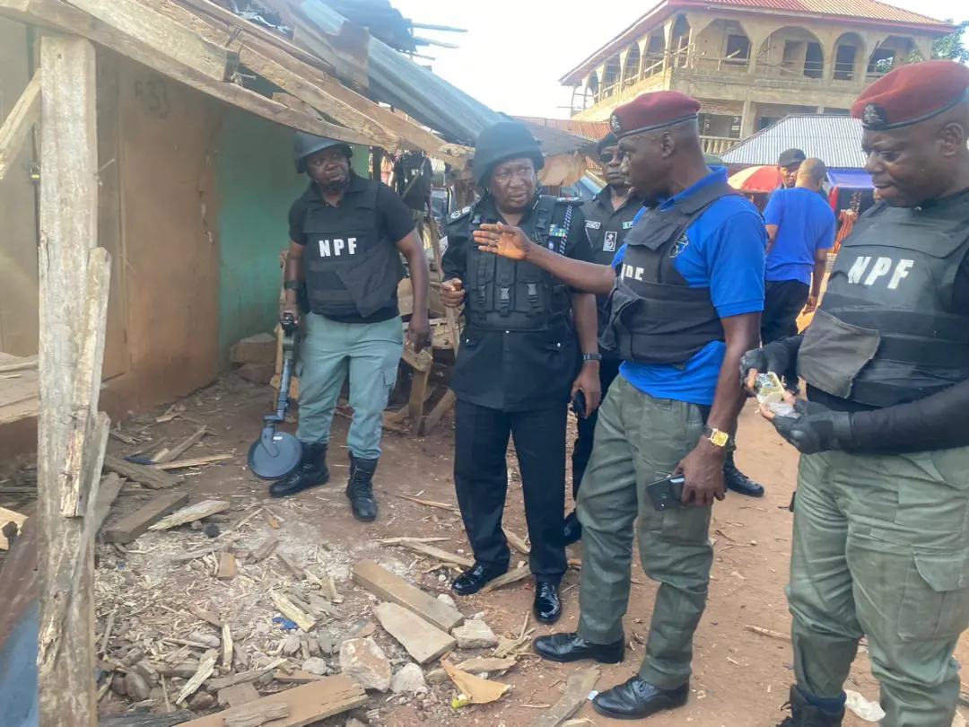 Imo Police Commissioner visits explosion site, vows to bring perpetrators to book