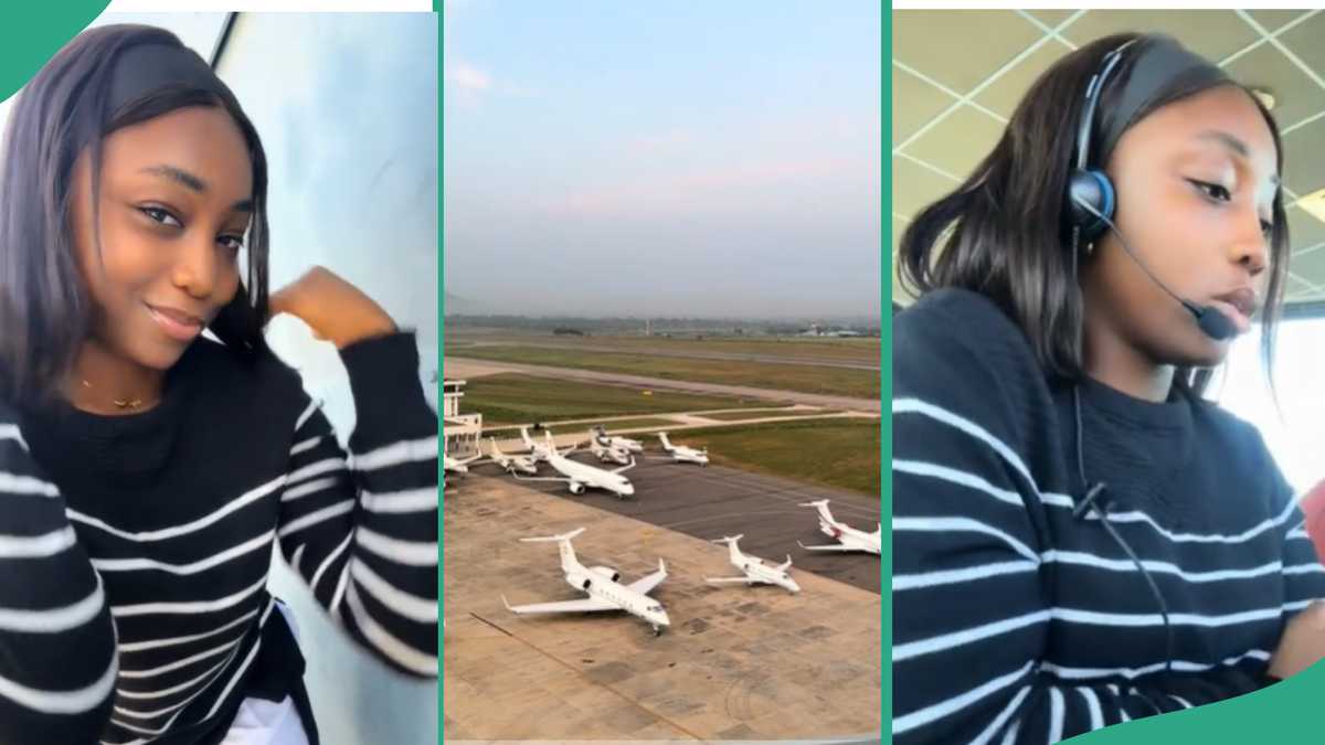 Lady Working At Airport As Air Traffic Controler Shares Shows How Aeroplanes Take Off And Land