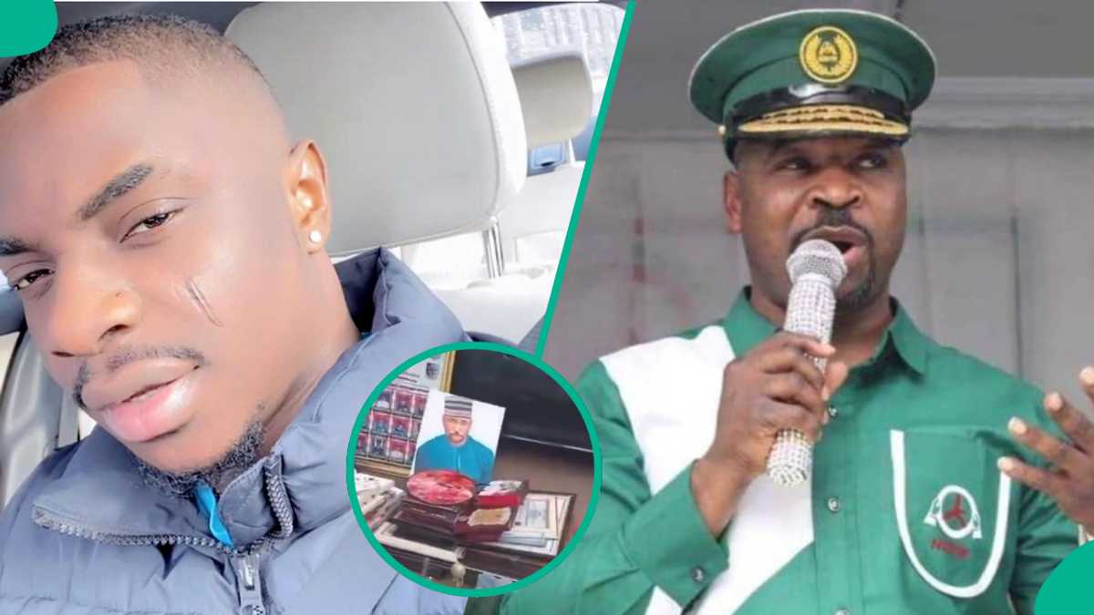 MC Oluomo’s Son Addresses Viral Video of His Dad’s Pics, Items Being Packed Out of NURTW Office