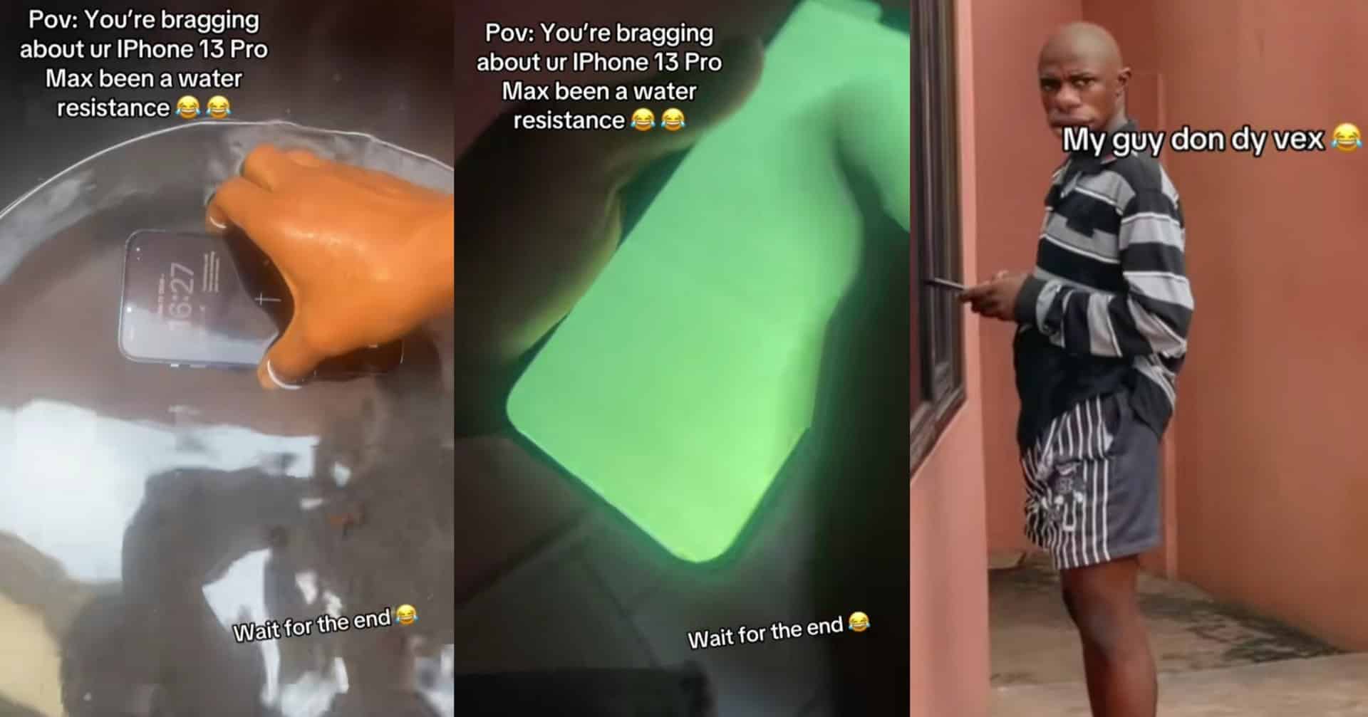 Man who bragged about his iPhone being water-resistant cries out as it refuses to come on