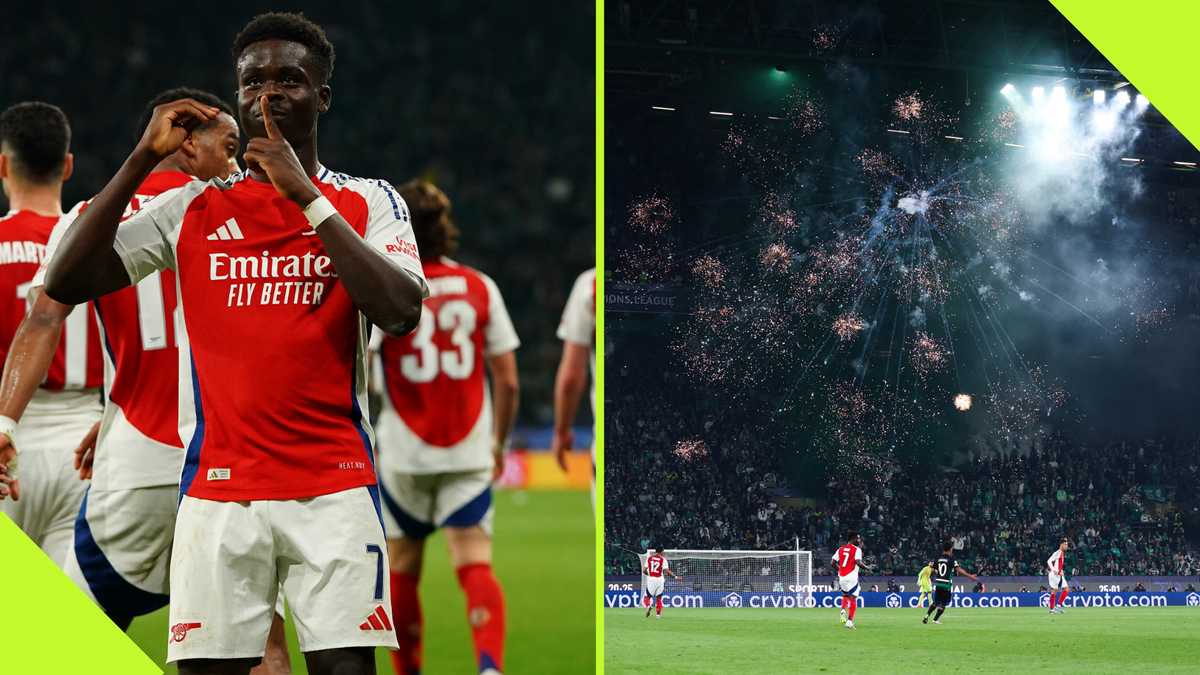 Sporting CP Fans Set Off Fireworks Over Arsenal Goalkeeper David Raya in UCL Clash