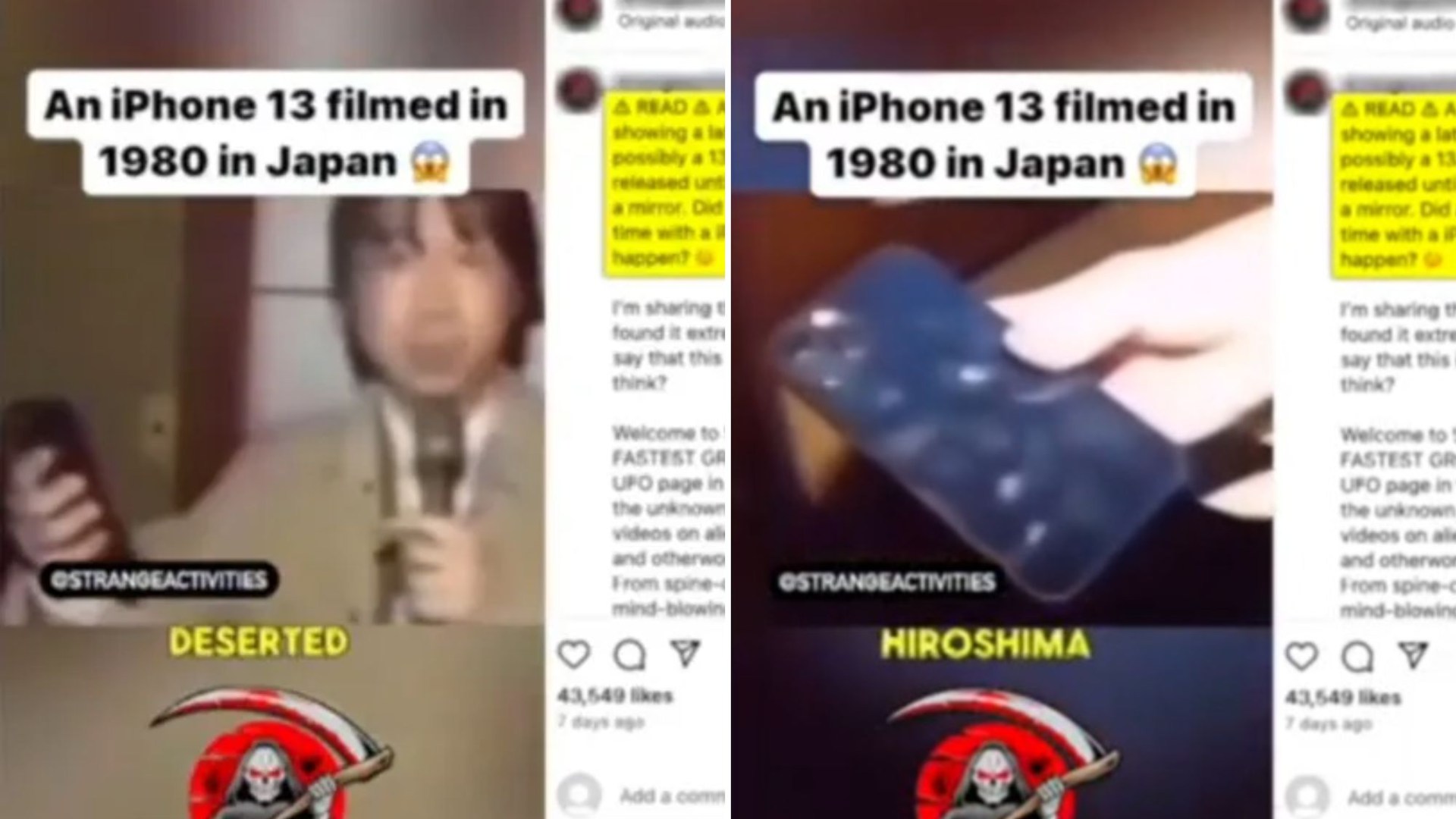 Time travel ‘PROOF’ being shared online claiming to show ‘1980 news reporter finding an iPhone…& thinking it’s a mirror’