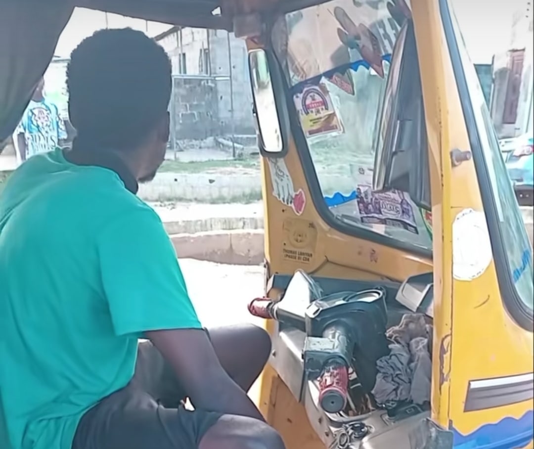 Tricycle rider goes viral for using power oil as alternative fuel amidst high petrol costs