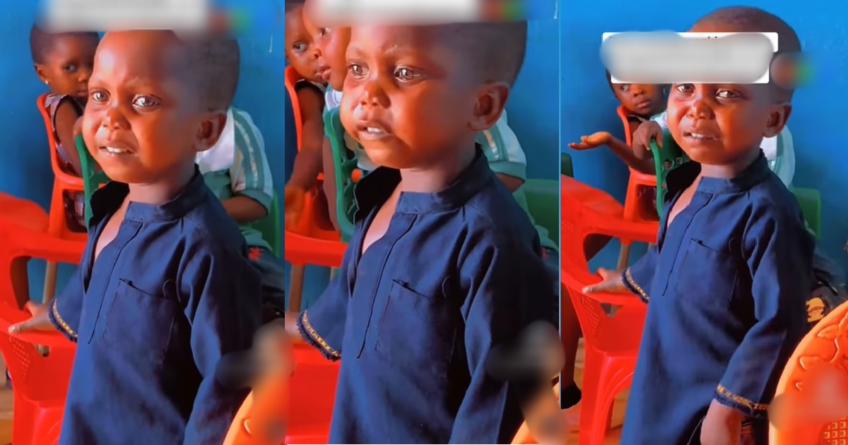 "Wetin I go do for my life" – 3 years old boy thought aloud to himself (WATCH)