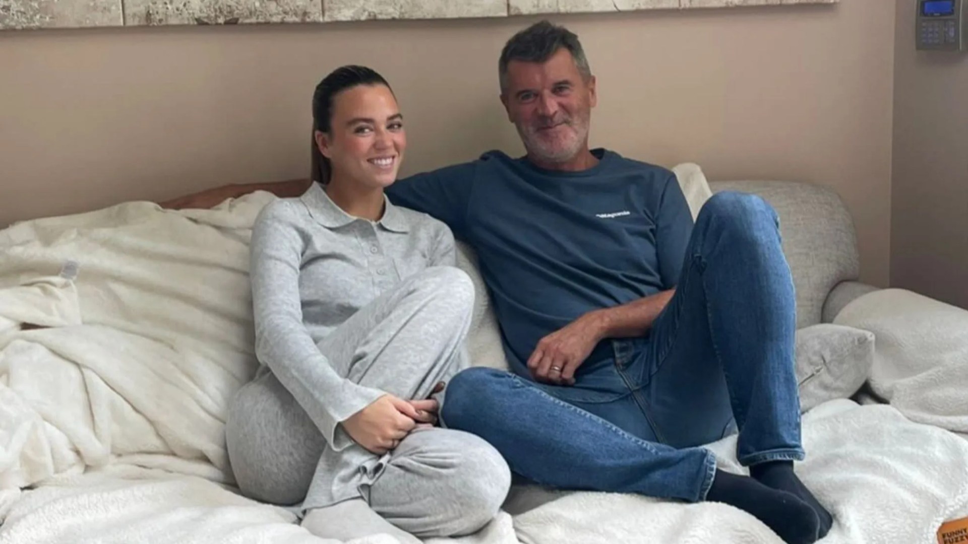 Who is Roy Keane's daughter Leah and which England star is she engaged to?