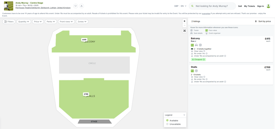 Seats in some venues are selling for more than SEVEN times their face value