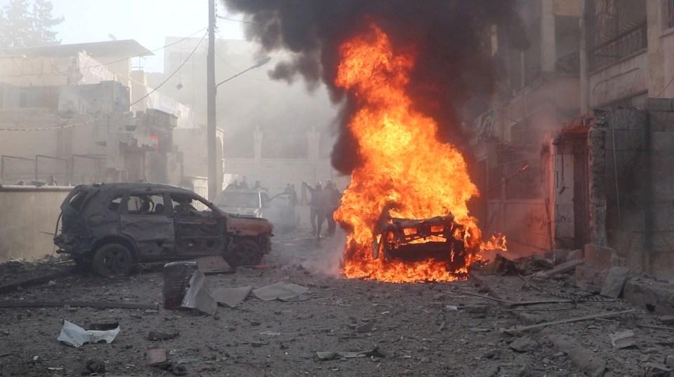 The streets of Idlib, Syria have been decimated in recent days as Putin reigns down aerial blows