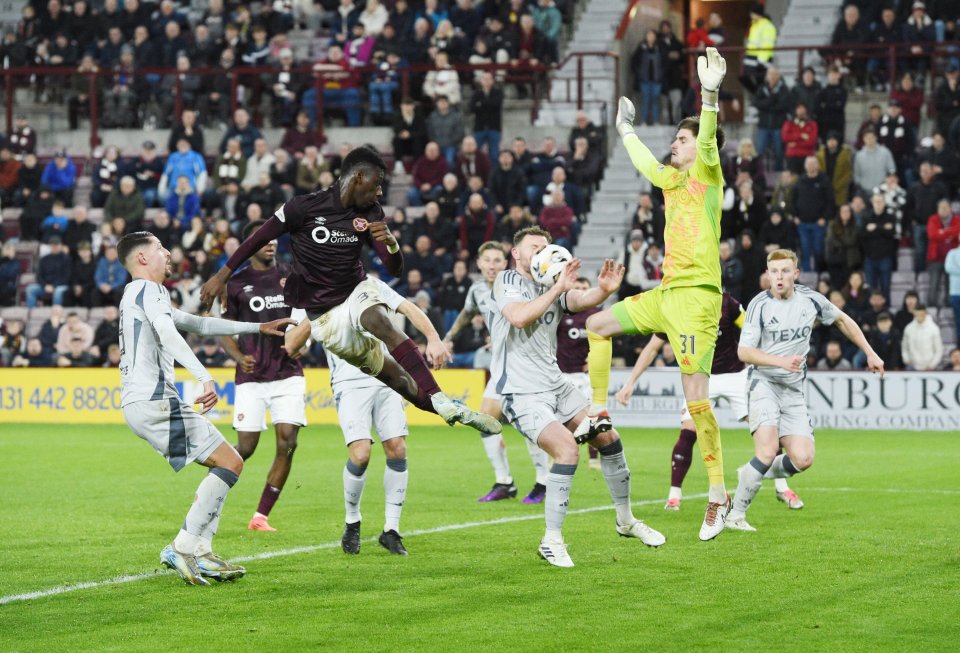 Replacement Ross Doohan was beaten for Hearts' equaliser