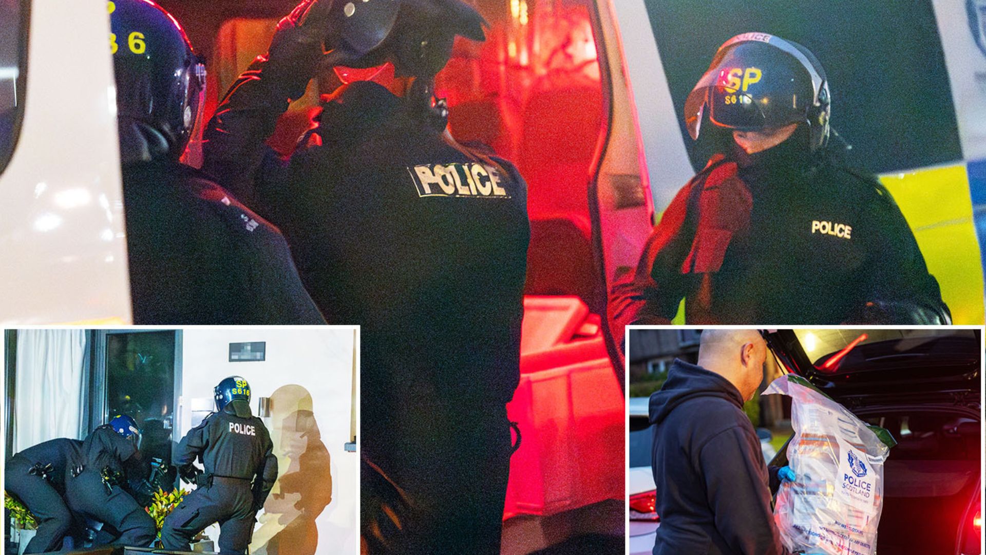 Moment Scots gangbusters blitz 'serious and upcoming' crime gang - bringing mob arrests to 35