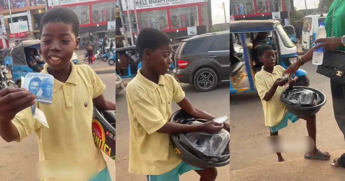 Young boy's priceless reaction to receiving ₦2,000 warms hearts online (WATCH)