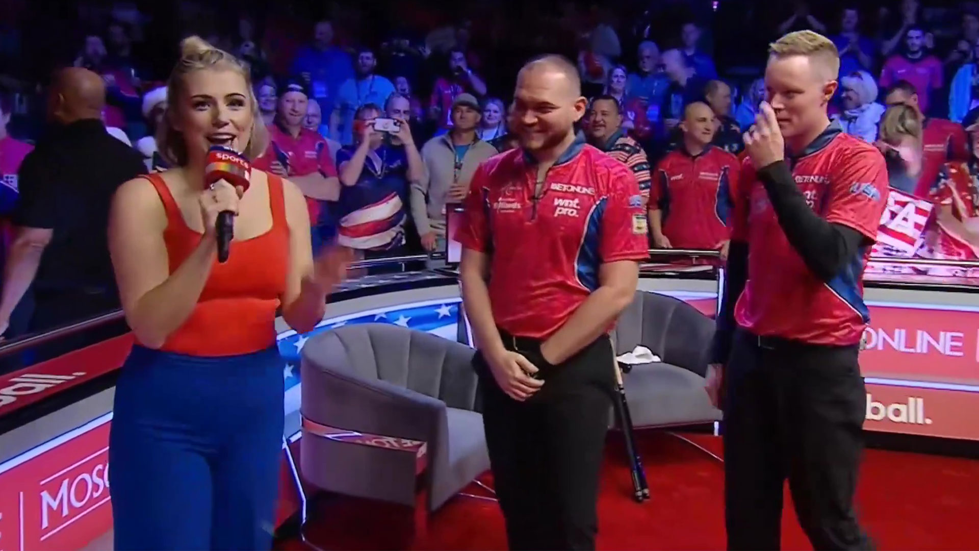 Sky Sports host forced to apologise after Team USA star's X-rated outburst live on TV during Mosconi Cup